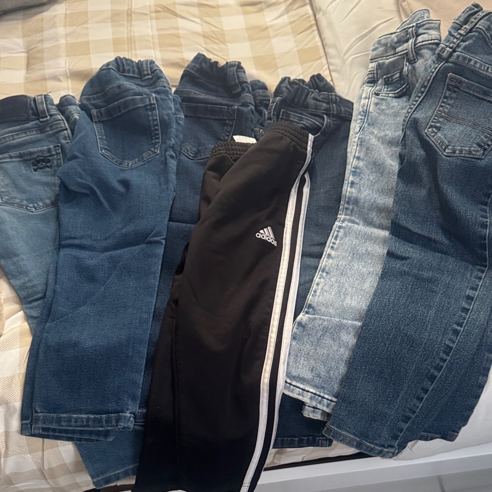 Adidas Kids Black and Blue jeans and jogger